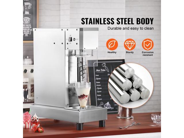 Ice Cream Blender, 750W High-Speed Ice Cream Maker Mixer Stir Machine 1740RPM, 304 Stainless Steel Ice Cream Shaker, Long Handle + PC Protective...