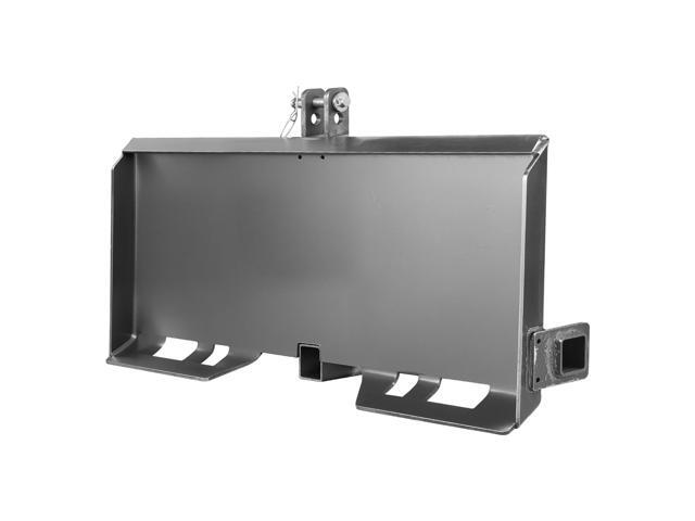 Universal 3-point Skid Steer Plate, 3/8' Skid Steer Attachment Plate, Skid Steer Mount Plate Steel Adapter Loader, Compatible with Deere, Kubota,...