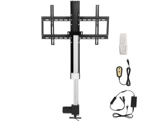 VEVOR Motorized TV Lift Stand Adjustable Height Remote Control 31' Stroke Up to 60' TVs Supports 132 lbs
