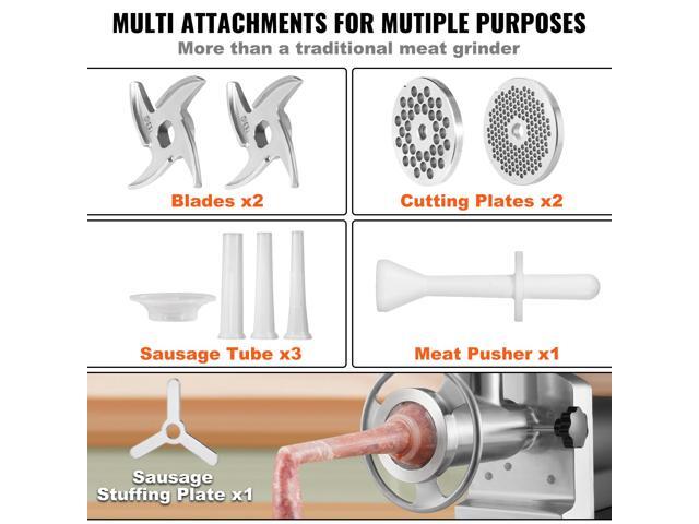 Electric Meat Grinder, 992 Lb/H Capacity, 1100W (4600W MAX) Industrial Meat Mincer with 2 Blade, 3 Grinding Plates, Sausage Maker & Kubbe Kit...