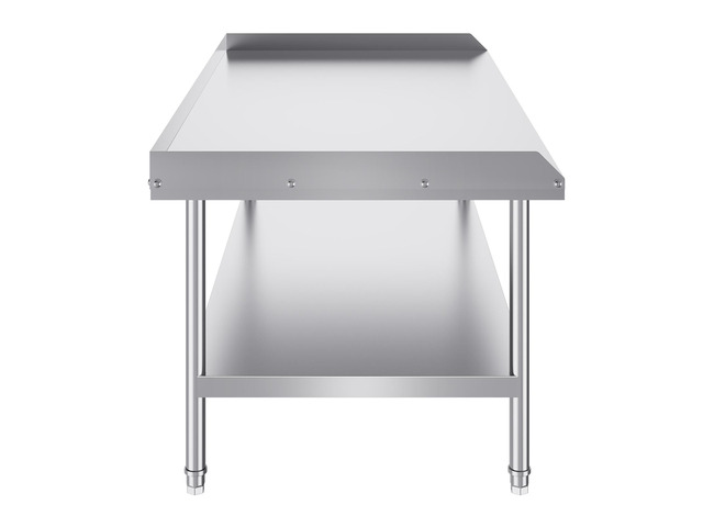 VEVOR Stainless Steel Work Table, 30 x 60 x 26 Inch Commercial Food Prep Worktable, 3-Sided Backsplash Heavy Duty Prep Worktable, Metal Work Table...
