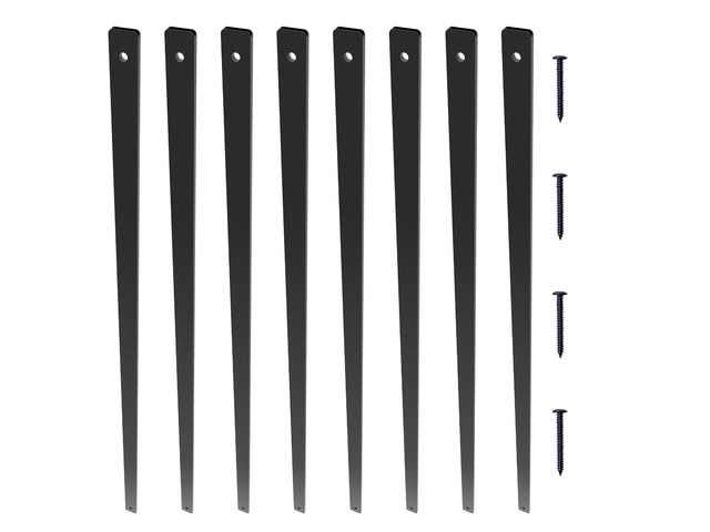 VEVOR Staircase Metal Balusters, 32.28'' x 1'' Flat Aluminum Alloy Decorative Banister Spindles, 51 Pack Deck Baluster with Screws, Classic Hollow...
