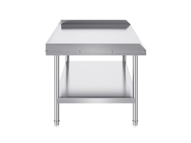 Stainless Steel Work Table, 30 x 48 x 26 Inch Commercial Food Prep Worktable, 3-Sided Backsplash Heavy Duty Prep Worktable, Metal Work Table with...