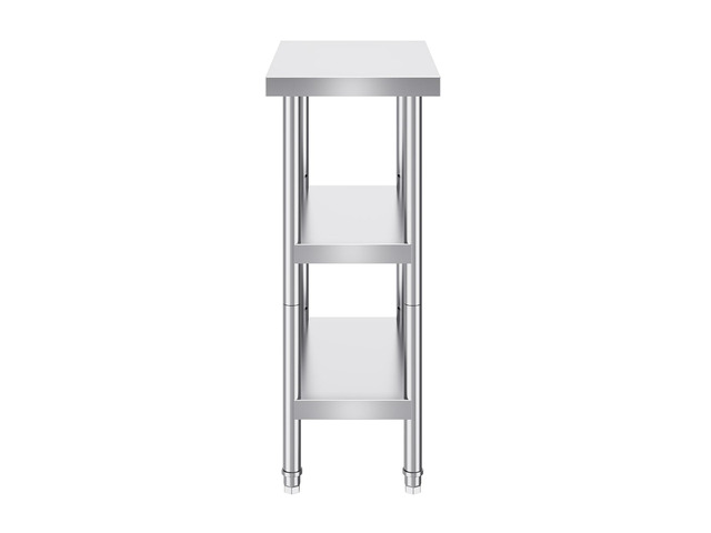 VEVOR Stainless Steel Food Prep Table, 14 x 24 x 34 Inch Commercial Kitchen Worktable, with 2 Adjustable Undershelf, Heavy Duty Prep Table Metal...