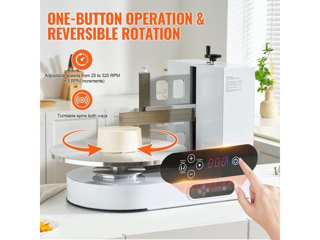 VEVOR Cake Decorating Machine Cake Frosting Spreading for 4' to 16' Cake White