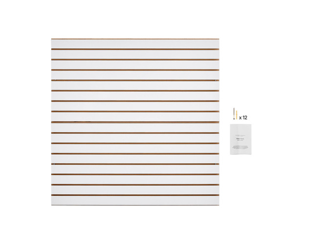 Slat Wall Paneling, 4 x 4 ft, MDF Garage Slatwall with Modular Design, White Slat Wall Easy-to-Install Adjustable Slatwall Panel with Coupling...