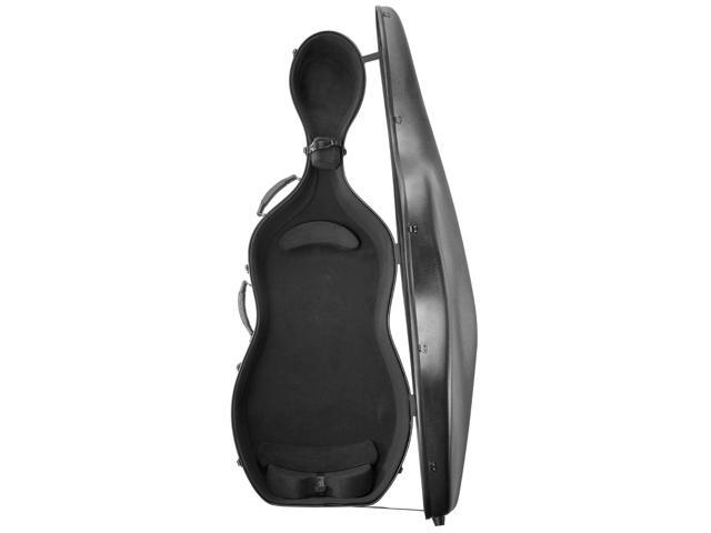 4/4 Full Size Cello Case, Composite Carbon Fiber, Lightweight Portable Travel Carrying Bag, with Plush Lining, Dual Shoulder Straps, Anti-Scratch,...