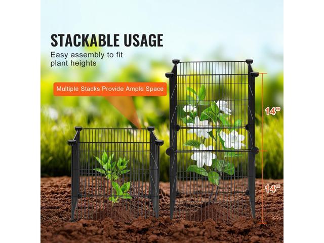 5 Pack Plant Protector from Animals, 15.35'' x 15.35'' Chicken Wire Plant Protector, Plant Cages for Outdoor Plants, Flowers & Vegetables, Keeps...