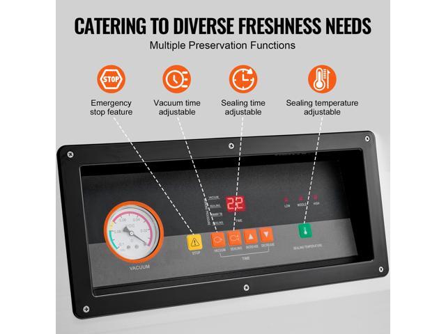 Chamber Vacuum Sealer, 1200W Sealing Power, Vacuum Packing Machine for Wet Foods, Meats, Marinades and More, Compact Size with 23.6 in Sealing...