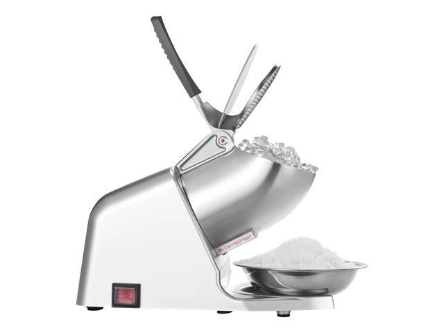 Ice Crusher Machine, 286lbs Per Hour Electric 4 Blades Snow Cone Maker, Stainless Steel Shaved Ice Machine with Bowl and Cover, 300W 2000RPM...