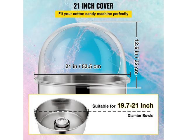 20.5' Diameter Candy Floss Cover for Candy Floss Maker Machine 52cm Dome Shield Cover of Commercial Candyfloss Machine Dome Cover Shield Cover...