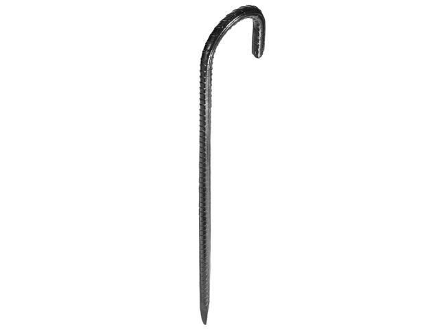 Rebar Stakes, 16-Inch, Heavy-Duty 0.4 in Diameter J Hook, Galvanized Steel Ground Anchors with Chisel Point End & Rust-Resistant Coating, for...