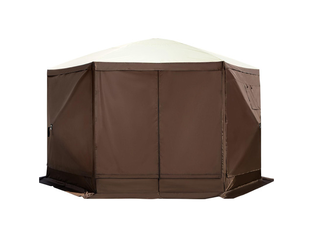 Gazebo Screen Tent, 12 x 12 ft, 6 Sided Pop-up Camping Canopy Shelter Tent with Mesh Windows, Portable Carry Bag, Ground Stakes, Large Shade Tents...