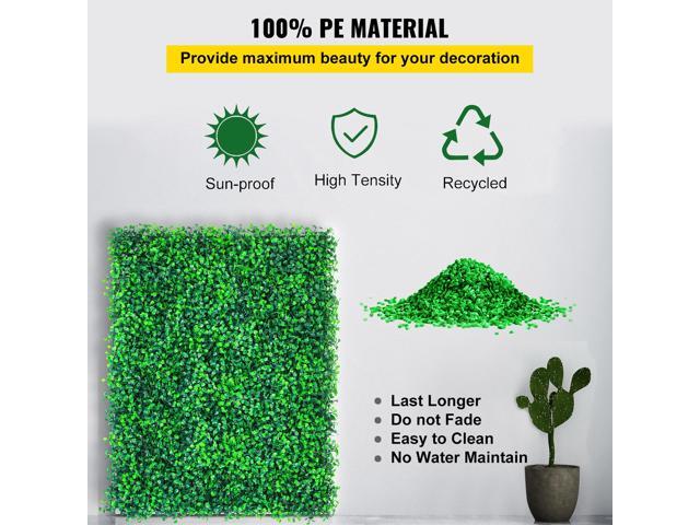 Artificial Boxwood Panels, 20 PCS 20/'x20/' Boxwood Hedge Wall Panels, PE Artificial Grass Backdrop Wall 1.6/', Privacy Hedge Screen for Decoration...