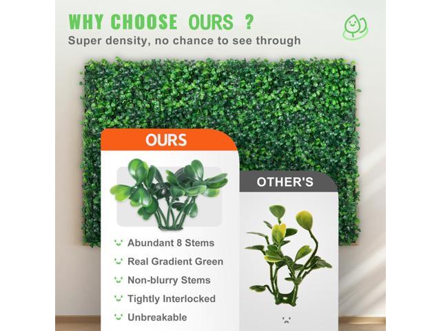 12PCS 24/'x16/' Grass Wall Panels for 32 SQ Feet, Boxwood Hedge Wall Panels, Artificial Grass Backdrop Wall 1.6/', Privacy Hedge Screen UV...