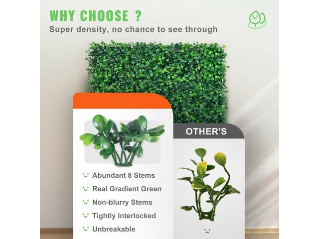 Artificial Boxwood Panel UV 24pcs Boxwood Hedge Wall Panels Artificial Grass Backdrop Wall 20/' X 20/' 4 cm Green Grass Wall Fake Hedge for Decor...