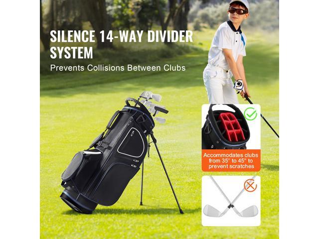 Golf Cart Bag with 14 Way Organizer Divider Top, 35 11 Pockets Premium Cart Bag with Stand, Durable Golf Bags with Handles & Dust Cover &...
