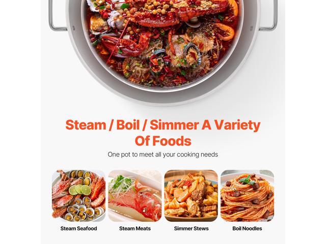 100 Qt Seafood Boiling Kit with Strainer, Outdoor Seafood Boil Pot and Basket, Cooking Set for Crab Crawfish Lobster Boiling, Aluminum Stockpot...