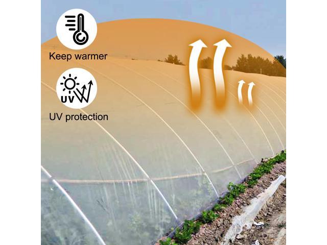 Greenhouse Film 20 x 100 ft, Greenhouse Polyethylene Film 6 Mil Thickness, Greenhouse Plastic Greenhouse Clear Plastic Film UV Resistant,...