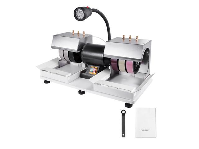 VEVOR Cabbing Machine, 6' 1/4HP 1800rpm Efficient, Lapidary Rock Grinder Polisher With Lamp & Water Pump, Gem Faceting Machine, Rock Grinding...