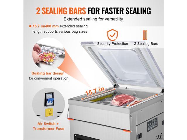 Chamber Vacuum Sealer, 900W Sealing Power, Vacuum Packing Machine for Wet Foods, Meats, Marinades and More, Compact Size with 15.7 in Sealing...