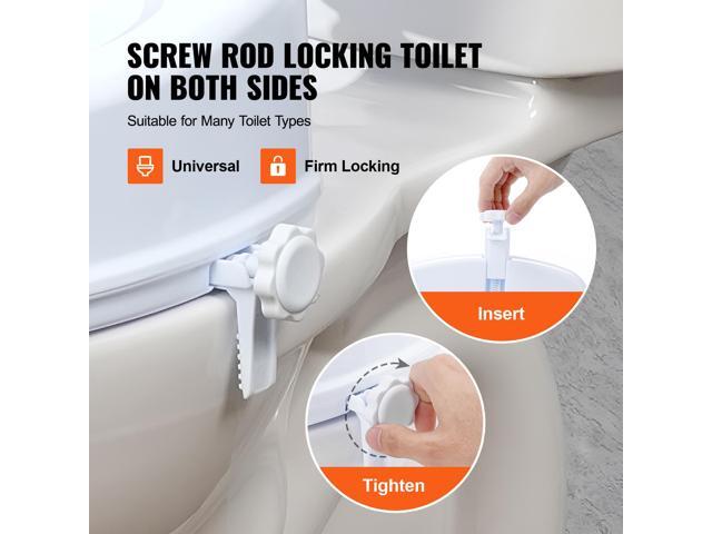Raised Toilet Seat, 6' Height Raised, 300 lbs Weight Capacity, Universal Toilet Seat Riser, Screw Rod Locking, with Toilet Seat, for Elderly,...
