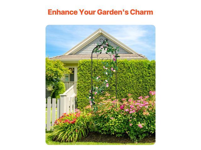 Garden Trellis for Climbing Plants, 60 x 15 in, Rustproof Metal Garden Flower Trellis, Outdoor Climbing Rose Trellis Cucumbers Support, Decorative...