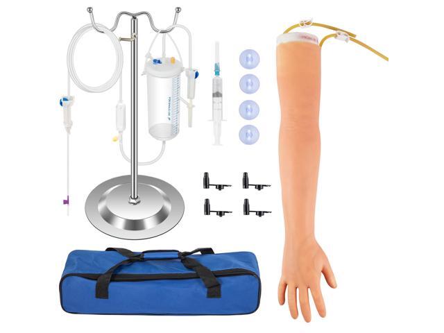 12 PCS Phlebotomy Practice Kit, IV Venipuncture Intravenous Training, High Simulation IV Practice Arm Kit with Carrying Bag, Practice and Perfect...