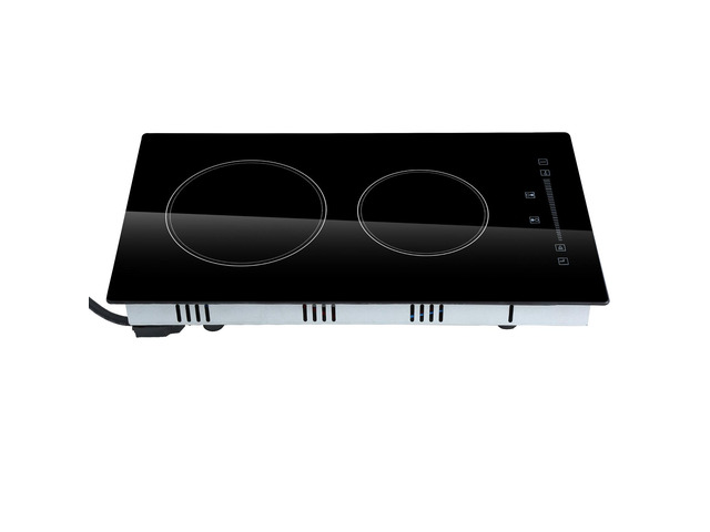 Built in Electric Stove Top, 20 x 11.6 inch 2 Burners, 240V Glass Radiant Cooktop with Sensor Touch Control, Timer & Child Lock Included, 9 Power...