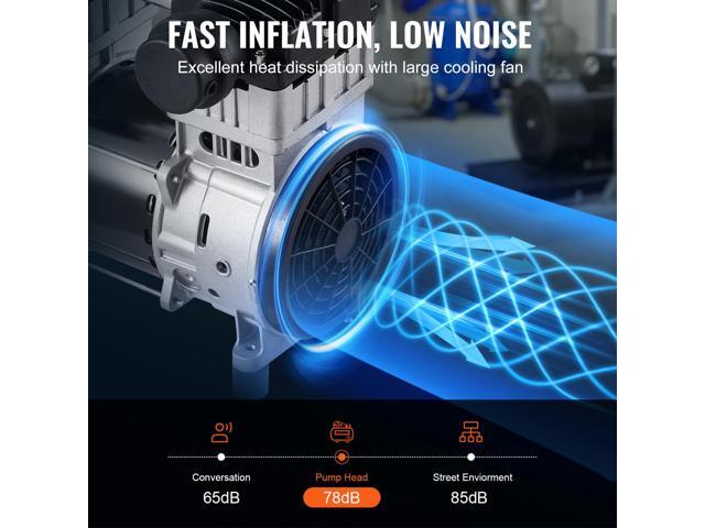 Air Compressor Motor, 2HP 5.2CFM @ 90PSI Oil Free Air Compressor Pump & Max. 145PSI Pressure, 78dB Ultra-Quiet Compressor Motor for Auto Repair,...