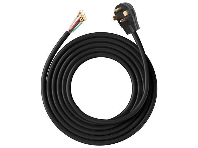 10 ft Dryer Power Cord, 4-Prong NEMA 14-30P Appliance Dryer Cord with Eyelet Connectors, 125V/250V, SDRT 10AWG/4C, 30A, Pure Copper Wire Cable with...