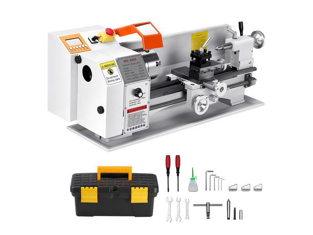 Metal Lathe Machine, 8.7 x 18 in, Precision Bench Power Metal Lathe, Automatic Feed, 0-2500 RPM Variable Speed, 1250W Brushless Motor, for...