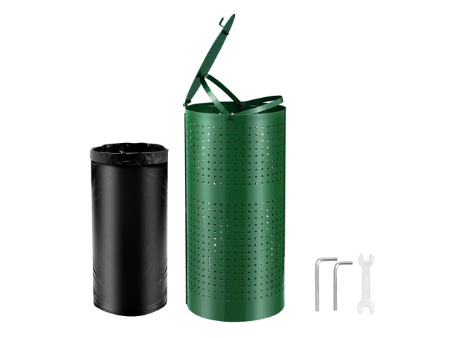Dog Poop Trash Can with 50 Liner Bags, 11.5 Gallons Outdoor Dog Waste Bin with Lid & Liner Clip for Pet Waste Station, Dog Waste Disposal Container...