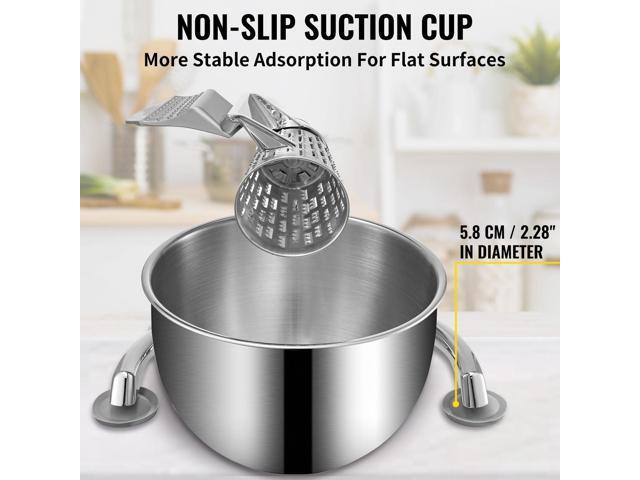 Rotary Cheese Grater, Zinc Alloy Rotary Vegetable Mandoline, Manual Cheese Mandoline with 5 Stainless Steel Cutting Cones, Manual Vegetable Grater...