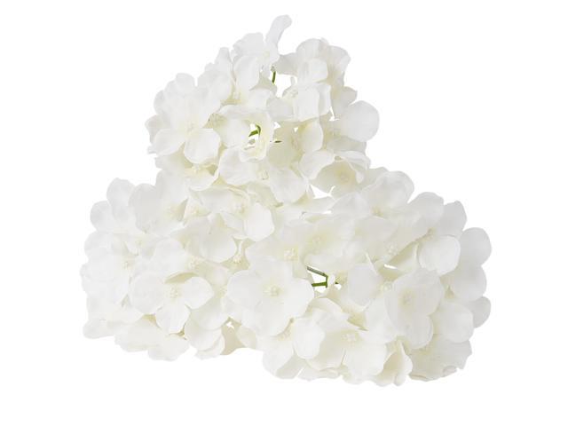 Artificial Flowers, 105 pcs Real Looking White Silk Fake Hydrangea Bulk, White Faux Bridal Shower with Stems for DIY Wedding Bouquets, Home...