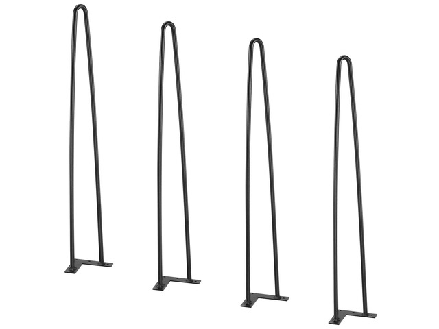 28' Hairpin Furniture Legs, Metal Home DIY Projects for Nightstand, Coffee Table, Desk, 500lbs Load Capacity with Rubber Floor Protectors, Metal...