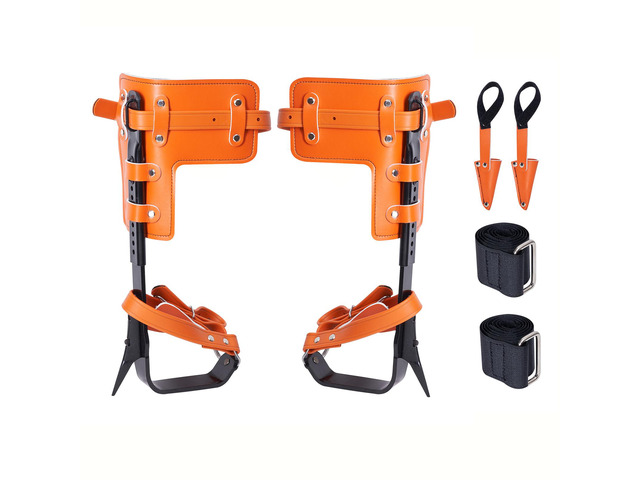 VEVOR Tree Climbing Spikes Climbing Spurs Alloy Steel Arborist Equipment Orange