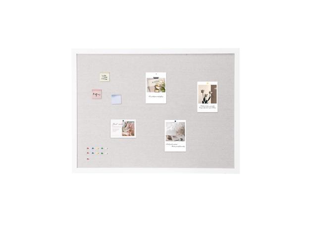 48'x36' White Cork Board with Linen Surface Stylish Wall-Mounted Bulletin Board for Home, School, Office Elegant & Functional Noticeboard
