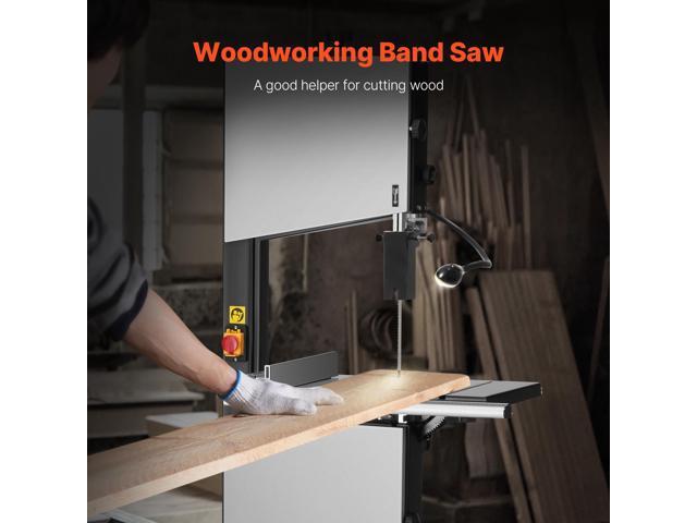Band Saw, 13.39-Inch, Benchtop Bandsaw with Stand, 440-846 RPM Continuously Viable Speed, 1100W 1-1/2HP, 110V, Optimized Work Light, and Miter...