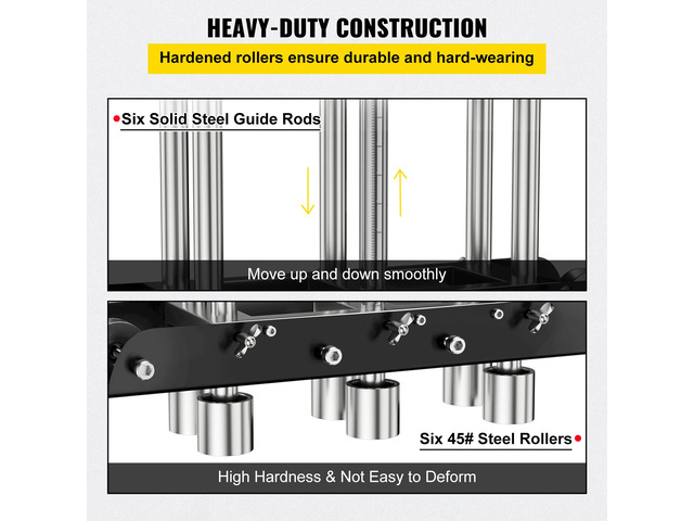 VEVOR Three-Station Edge Roller, Large Radius, 0-90 Bending Angle Sheet Metal Brake, Quickly Adjusts for Making 0.63'-5.7' Bends in 30-19 Gauge...