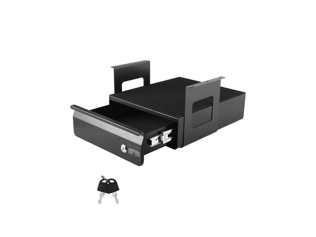 VEVOR 13' Wide Under Desk Drawer Slide Out, Under Desk Mounted Pull-out Drawer Attachment, Hidden Desktop Storage Organizer, Lockable Under Table...
