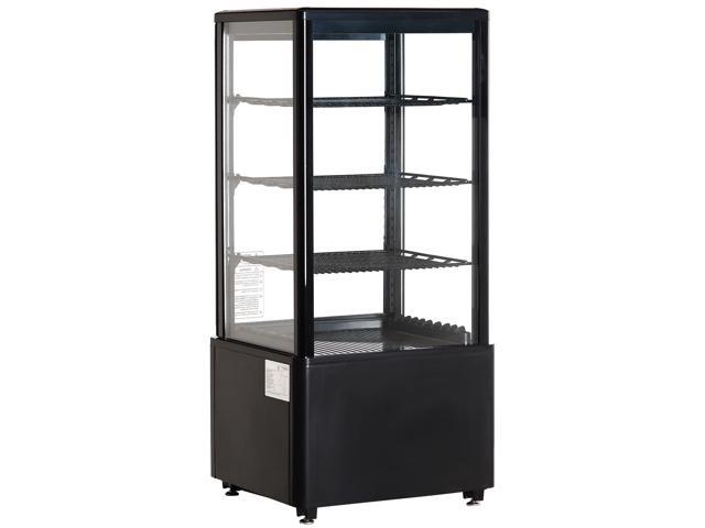 Refrigerated Display Case, 3 Cu. Ft./85L Countertop Pastry Display Case, 3-Tier Commercial Display Refrigerator with LED Lighting, TURBO Cooling,...