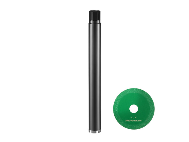 Core Drill Bit, 2' Wet Diamond Core Drill Bits, 14' Drilling Depth Concrete Core Drill Bit with Saw Blade, 1-1/4'-7 Inner Thread, Laser Welding,...
