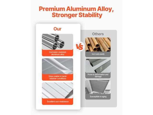 Aluminum Awning 40 x 42 in, Durable Window Awning Door Canopy, Lightweight and Stable Aluminum Exterior Awnings Rain Snow Sunlight Protection for...