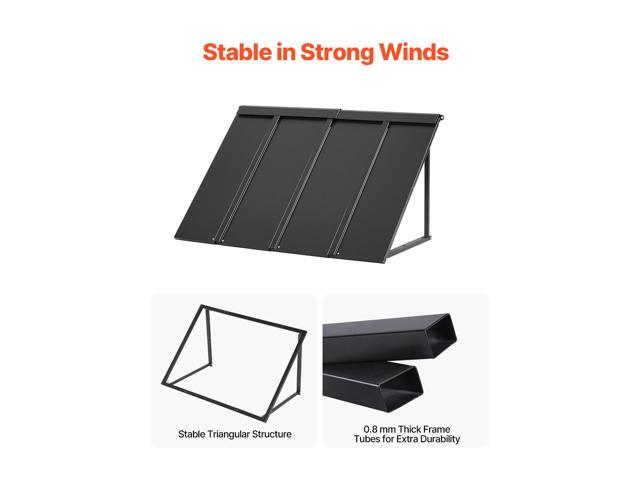 Fixed Metal Awning 44 x 24 in, Window Awning Door Canopy, Stable Triangle Steel Frame Awnings for Doors Exterior Rain, and Snow Sunlight Protection...