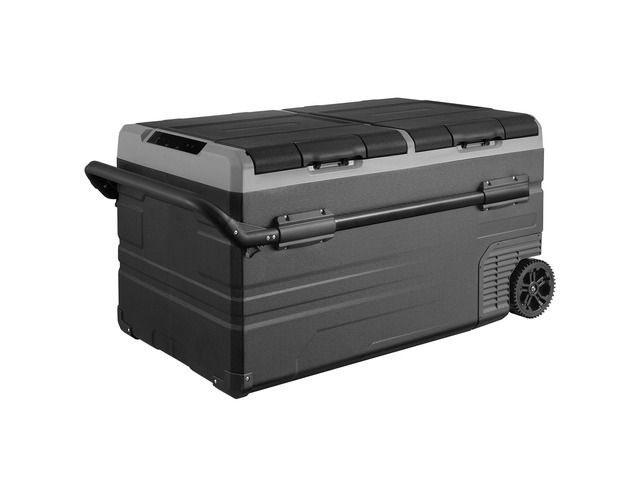 Car Refrigerator, 12 Volt Car Refrigerator Fridge, 115 L Dual Zone Portable Freezer with Wheels and Handle, -4-68, 12/24V DC and 100-240V AC...