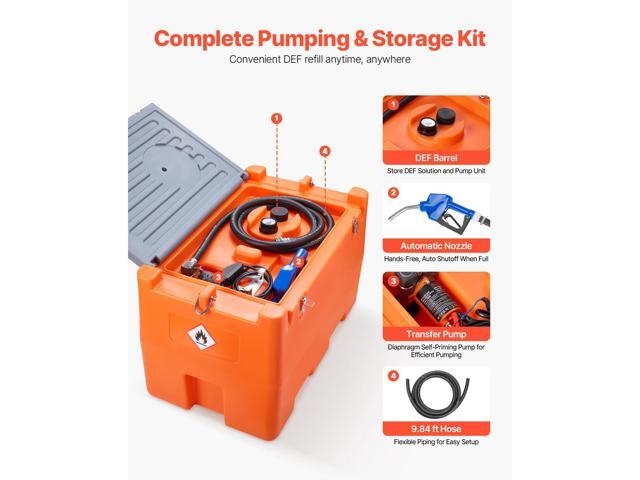 12V DEF Transfer Pump Kit, 7 GPM, Diaphragm Irrigation Self Priming Electric Water Pump, with 48 Gallon Tank, Automatic Nozzle, 9.84 ft Hose, 26.25...