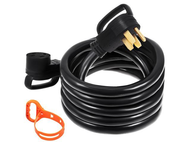 36 FT 50 Amp RV Extension Cord NEMA 14-50P to 14-50R, 26.5mm Wire Diameter Heavy Duty RV Power Cord for Trailer Motorhome Camper with Handles