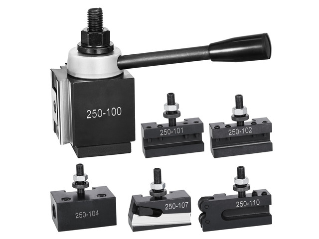 Quick Change Tool Post Set, 6 Pcs, Includes Lathe Tool Holders, Wedge Type Tool Post with Turning Tool Holder Accessories, Fit for Mini Lathe &...