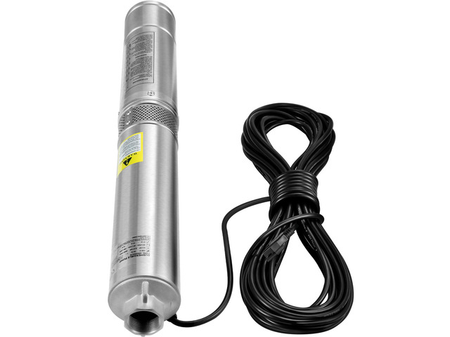 Deep Well Submersible Pump, 1.5HP 230V/60Hz, 37gpm 276ft Head, with 33ft Electric Cord, 4/' Stainless Steel Water Pumps for Industrial, Irrigation...